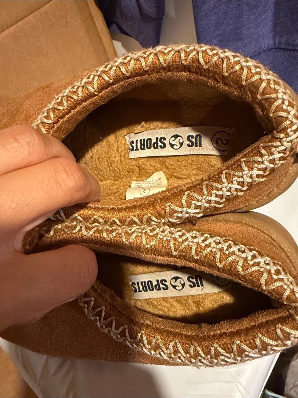 Kids' Cozy Slip-On Slippers - Brown